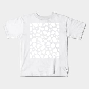 Neutral Patel Pink Abstract shapes Terrazzo Marble Pattern Kids T-Shirt